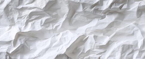 The Textured Surface of Crumpled White Paper for Creative Use photo