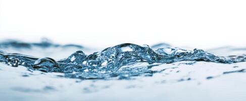 The mesmerizing beauty of water waves and bubbles in a serene environment. photo