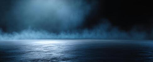 The tranquil mist over a reflective surface creating a serene atmosphere. photo