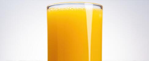 The Glass of Fresh Orange Juice with Vibrant Color and Refreshing Appeal photo