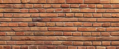 The textured brick wall showcasing earthy tones and classic design. photo