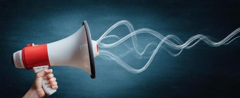 The Megaphone Amplifying Sound with Creative Energy and Vibrant Design photo