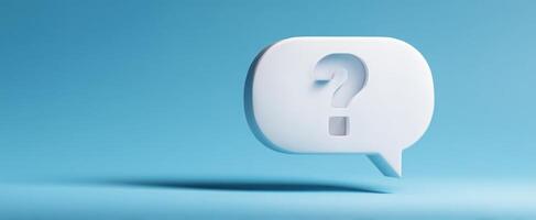 The Question Bubble Symbolizing Curiosity and Inquiry in a Modern Design photo