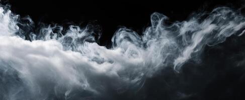 The Smoky Wave Creating an ethereal and dramatic visual in a dark background. photo