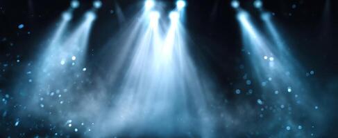 The ethereal glow of stage lights illuminating a performance space. photo
