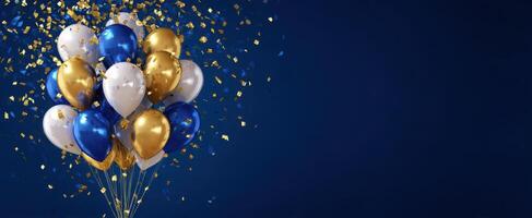 The colorful balloons creating a festive atmosphere for special celebrations photo