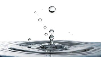 Twisted water splash isolated on white background photo