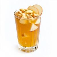 A close-up of a refreshing tuba, a sweet and bubbly drink made with fermented sap from the agave photo