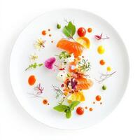 A plate with a variety of food on it photo