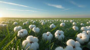 Cotton Field in Morning Light photo