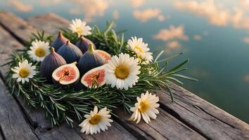 Fig with Daisy on Dock photo