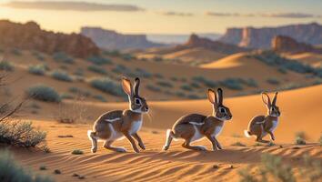 Jackrabbit in Desert Landscape photo