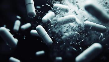 The Devastating Impact Of Prescription Painkiller Addiction. A Health Danger And Medical Crisis In The Opioid Epidemic photo