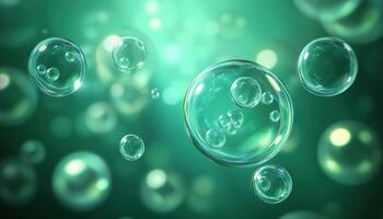 Sparkling Bubbles And Blurred Bokeh Effects Can Be Seen Beneath The Surface Of The Crystal photo