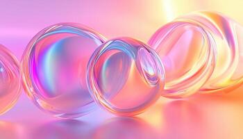 Digital Rendering Of Transparent Geometric Shapes With Gradient Effects. Capture The Beauty Of Translucency And Depth With This Stunning Digital Artwork photo