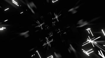 Orange and White Square Neon Sci Fi Strobe Flashing Tunnel Background VJ Loop in 4K video