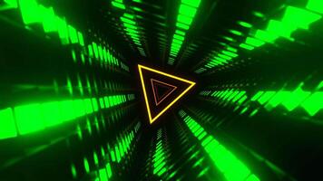 Multiciolors Strobe Light in Triangular Futuristic Tunnel Background VJ Loop in 4K video
