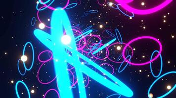Cyan and Pink Abstract Luminverse Background VJ Loop in 4K video