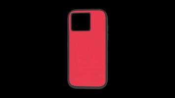 Smartphone Case Rotating on a Transparent Background. Seamless Loop. 4K video