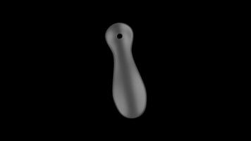 Shoe Horn Rotating on a Transparent Background. Seamless Loop. 4K video