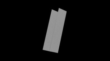 Staple Rotating on a Transparent Background. Seamless Loop. 4K video