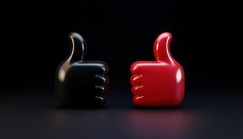 Thumb Up For Website And Mobile App. Ready Like And Love Button For Handlike In Web, Computer, And Mobile App With Free Notifications photo