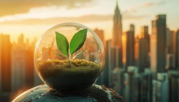 Innovative Green Business Esg Management Tool For Sustainable Future. Implementing Model Case Study To Address Bio Carbon Waste Cycle Data photo