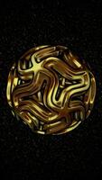 Elegant Template, Golden Shapes, Reflection, Cinematic Background, Unique Design, Particles, Rotation video