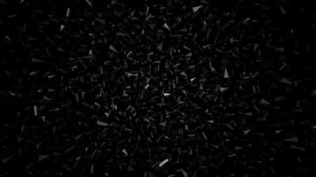 Template with Particles, Silver Triangles, Reflection, Cinematic Background, Unique Design, Rotation video