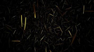 Cinematic Background, Golden Sharp Fragments, Template with Particles, Reflection, Rotation, Unique Design video
