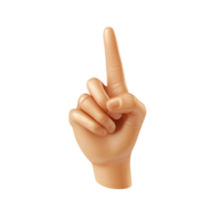 Realistic Pointing Hand Gesture With Extended Finger On Transparent Background png