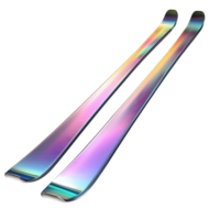 Realistic Two Snow Skis In Parallel View On Transparent Background png