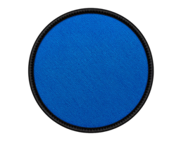 A blue circle patch with a black trim png
