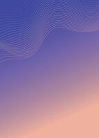 Gradient poster template. Modern background with wavy shapes and in purple and pink tones vector