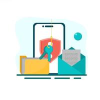 protect personal data from hackers. data security concept. vector
