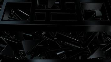 Unique Design, Elite Template, Black Figures, Sharp Fragments, Looped Background, Exclusive, Shapes, Rotation video