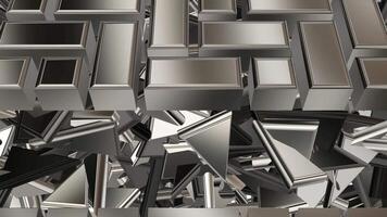 Elegant Template, Silver Figures, Sharp Fragments, Looped Background, Unique Design, Exclusive, Rotation video