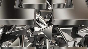 Sharp Fragments, Elegant Template, Silver Figures, Looped Background, Unique Design, Exclusive, Shapes, Rotation video