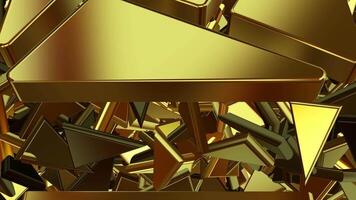 Unique Template, Golden Figures, Sharp Fragments, Looped Background, Luxury Design, Exclusive, Rotation video