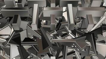 Exclusive, Elegant Template, Silver Figures, Sharp Fragments, Looped Background, Unique Design, Rotation video