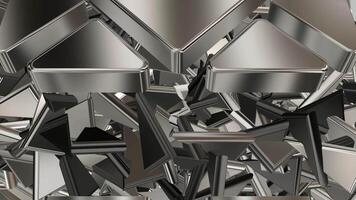 Unique Design, Elegant Template, Silver Figures, Sharp Fragments, Looped Background, Exclusive, Shapes, Rotation video