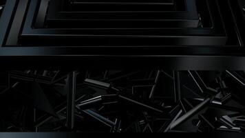 Sharp Fragments, Elite Template, Black Figures, Looped Background, Unique Design, Exclusive, Shapes, Rotation video