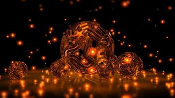 Background, Elite Template, Orange Shapes, Reflection, Unique Design, Falling Particles, Rotation video