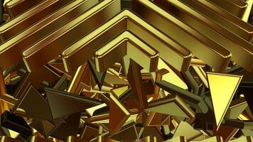 Rotation, Unique Template, Golden Figures, Sharp Fragments, Looped Background, Luxury Design, Exclusive video