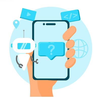 chat with robot on smartphone