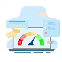 customer improvement analysis through customer assessments. vector