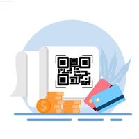 Qr code for online shopping vector