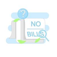 Illustration no bill. can be used for notification display on applications and the web. vector