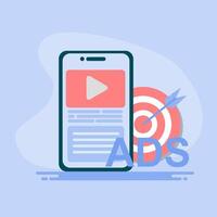 targeted mobile advertising campaigns, for banners and backgrounds on the web. vector