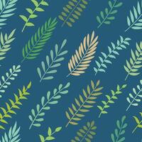 Seamless pattern with leaves. Natural background. Can be used in fabric design for making of clothes, accessories, creating decorative paper, wrapping, wallpaper, etc. vector